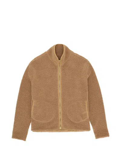 Fortela Teddy Wool Soft Fit Jacket In Brown
