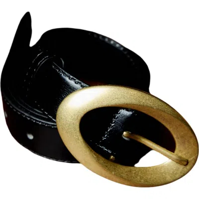 Fortela Teodora Leather Belt In Black