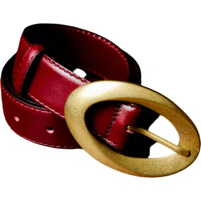 Fortela Teodora Leather Belt In Red
