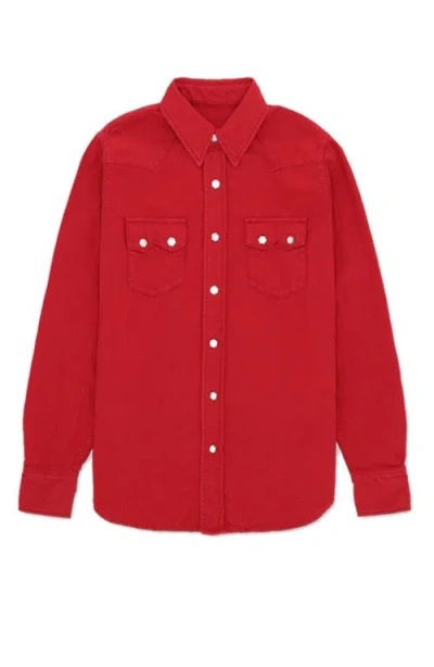 Fortela Cotton Satin Tex Shirt Clothing In Red