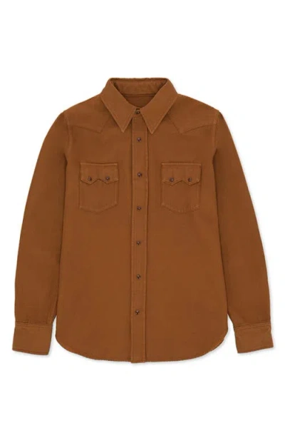 Fortela Front-pockets Shirt In Brown