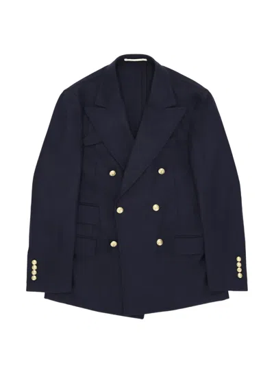 Fortela Travel Double-breasted Blazer In Black