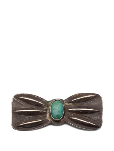 Fortela Turquoise Central Pin In Silver