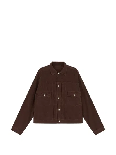 Fortela Type2 Flap-pockets Corduroy Jacket In Brown