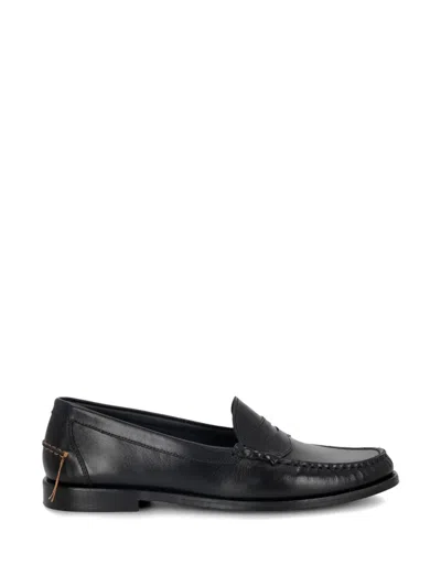 Fortela Valerie Leather Loafers In Black