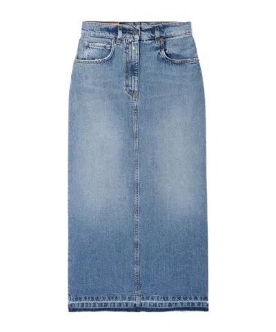 Fortela Five-pocket Midi Skirt In Blue
