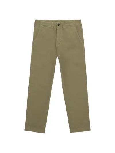 Fortela Wallace Twill Cotton Trousers In Green