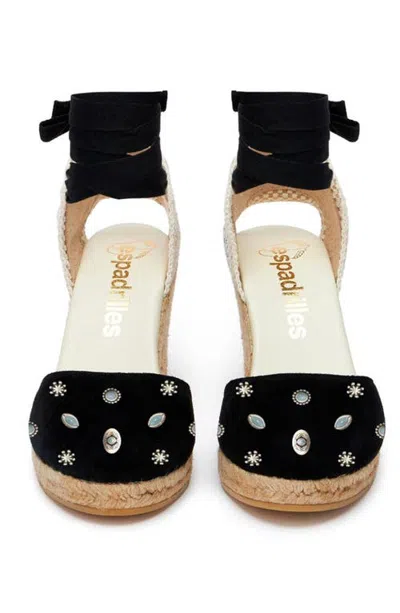 Fortela Wedge Espadrilles In Black