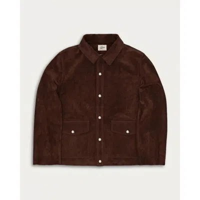 Fortela Welder Suede Jacket In Brown