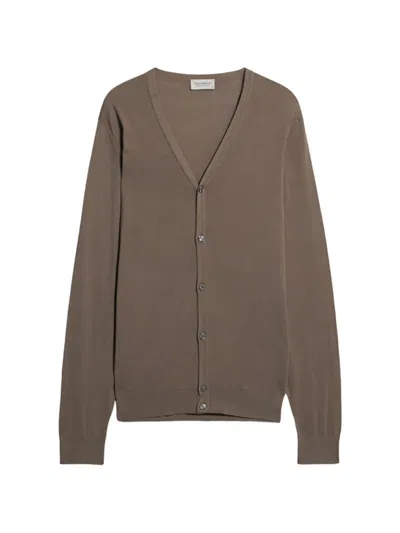Fortela Whitchurch Buttoned Cardigan In Brown