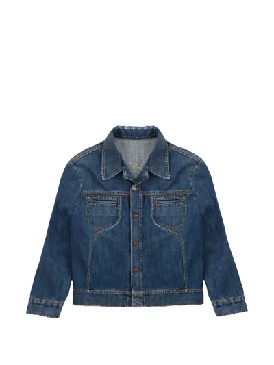 Fortela Whitneyj Button-fastening Denim Jacket In Blue