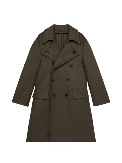 Fortela Winston Double-breasted Wool Coat In Brown