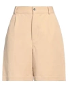 Fortela Woman Denim Shorts Beige Size 4 Cotton In Beige
