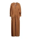 Fortela Woman Maxi Dress Camel Size 4 Lyocell, Polyamide In Beige