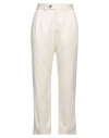 Fortela Woman Pants Ivory Size 6 Cotton In White