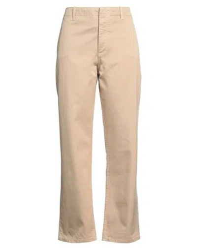 Fortela Woman Pants Sand Size 27 Cotton In Beige