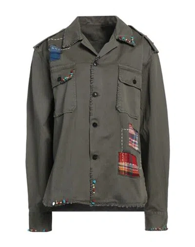Fortela Woman Shirt Military Green Size 8 Cotton