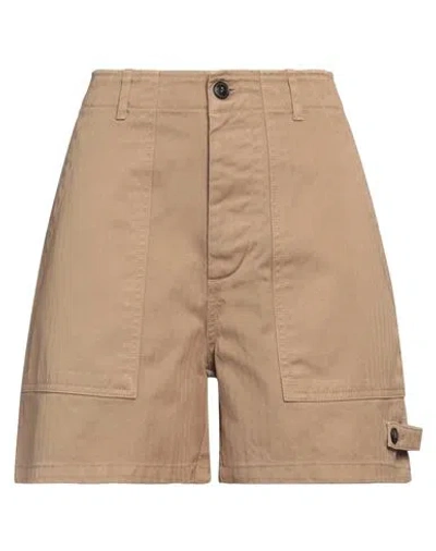 Fortela Woman Shorts & Bermuda Shorts Camel Size 28 Cotton In Beige