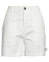 Fortela Woman Shorts & Bermuda Shorts White Size 28 Cotton