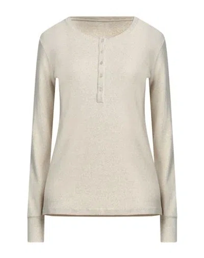 Fortela Woman Sweater Beige Size L Cotton, Linen, Elastane