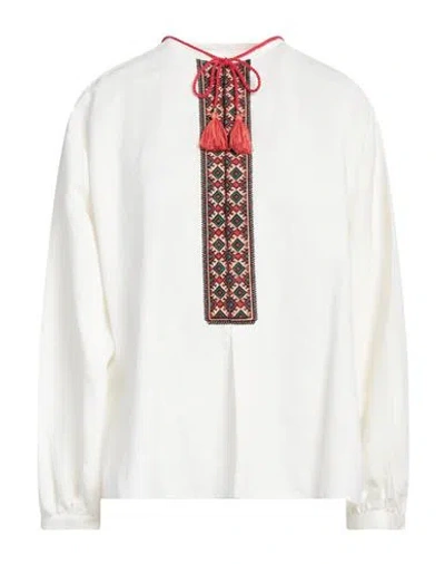 Fortela Woman Top Ivory Size 8 Cotton In White