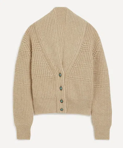 Fortela Micro Baby Alpaca Cardigan In Camel