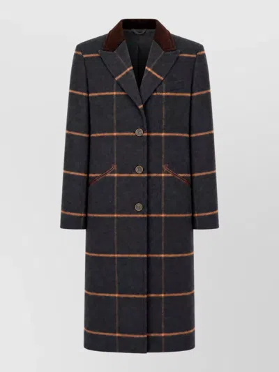 Fortela Wool Embroidered Fitted Jacket In Blue