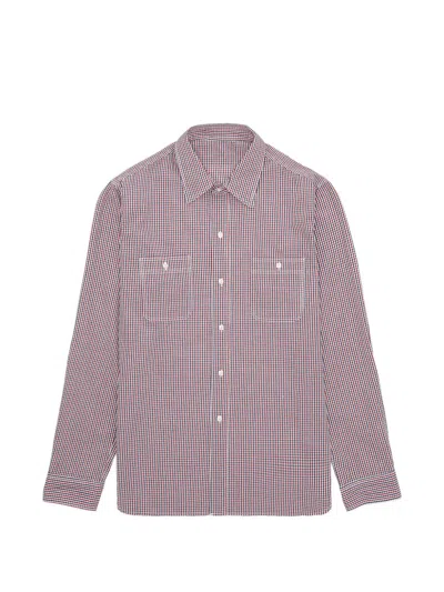 Fortela Work Plaid Patch-pocket Shirt In Red