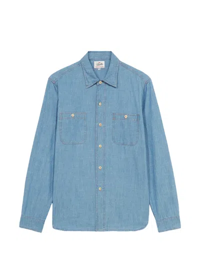 Fortela Workj Chambray Shirt In Blue