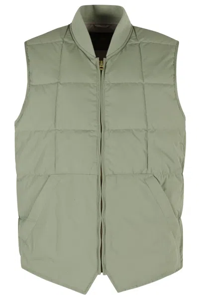 Fortela Quilted Padded Vest In Green