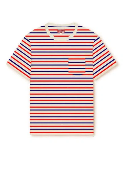 Fortela Yaku Patch-pocket Striped T-shirt In Multi