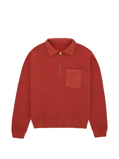 Fortela Yale Half-zip Sweatshirt In Red
