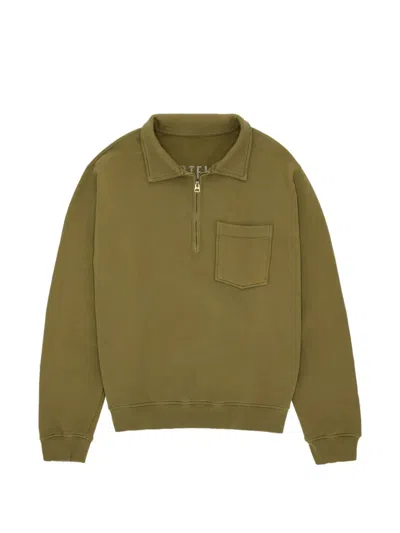Fortela Zip-up Sweatshirt With Pocket In Green