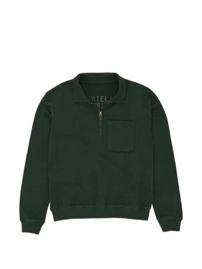 Fortela Yale Quarter-zip Sweatshirt In Black