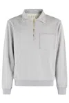 Fortela Zip-up Sweatshirt With Pointed Collar In Grey