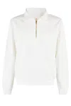 Fortela Zip-up Sweatshirt With Pointed Collar In White