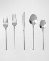 Fortessa 20-piece Arezzo Flatware Service, Brush Stainless Steel In Gray