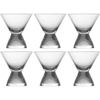 Fortessa After Hours Set Of 6 Martini Glasses In Clear