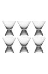 Fortessa After Hours Set Of 6 Martini Glasses In Clear