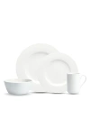 Fortessa Amanda Embossed 16-piece Dinnerware Set In White