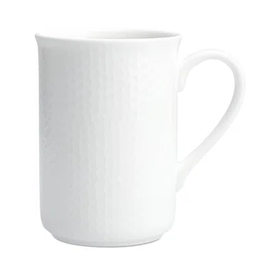 Fortessa Amanda White Embossed Mug, Set Of 4