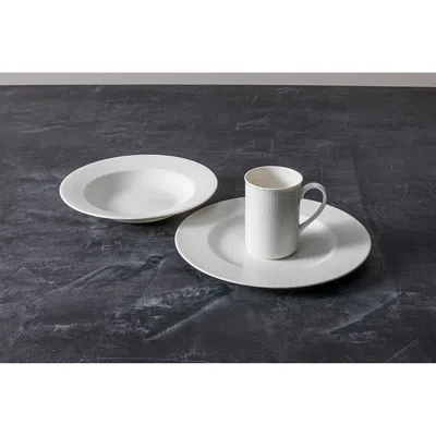 Fortessa Amanda White Embossed Pasta Bowl, Set Of 4