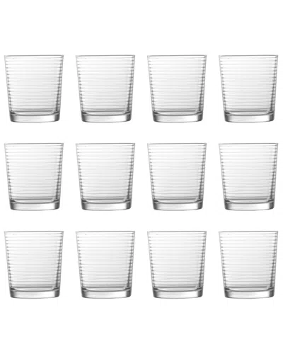Fortessa Arcade Rocks Or Dof 12.75 Oz, Set Of 12 In Clear