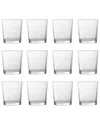Fortessa Arcade Everyday 12oz Stackable Glasses (set Of 12) In Transparent