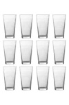 Fortessa Arcade Set Of 12 Highball Glasses In Clear
