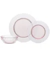 Fortessa Archie 12-piece Pink Dinnerware Set