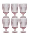 Fortessa Archie 14.2oz, Set Of 6 Goblet Glasses In Pink