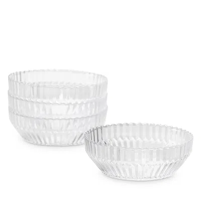 Fortessa Archie Clear Cereal Bowl, Set Of 4 In Metallic