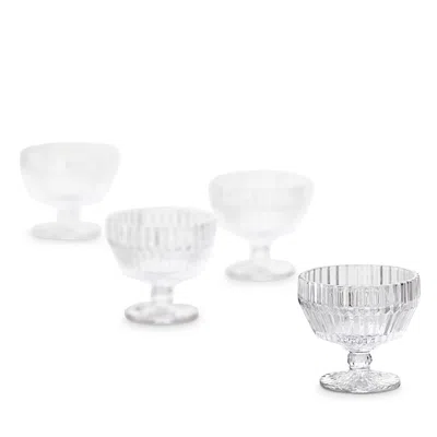 Fortessa Archie Clear Coupe Footed Dessert Bowl, Set Of 4 In Transparent