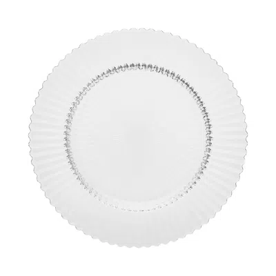 Fortessa Archie Clear Dinner Plate, Set Of 4 In White